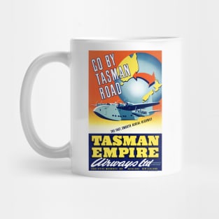 Vintage Travel Poster New Zealand Tasman Empire Airways Ltd. Mug